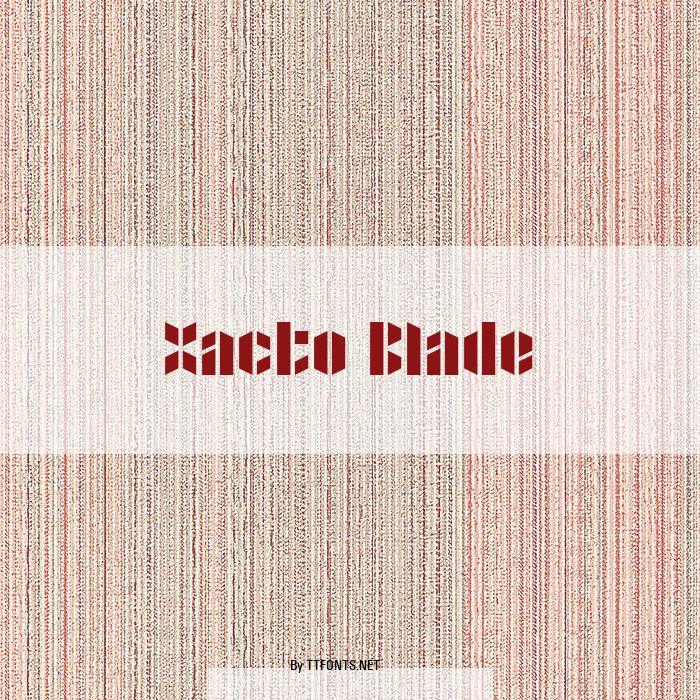 Xacto Blade example